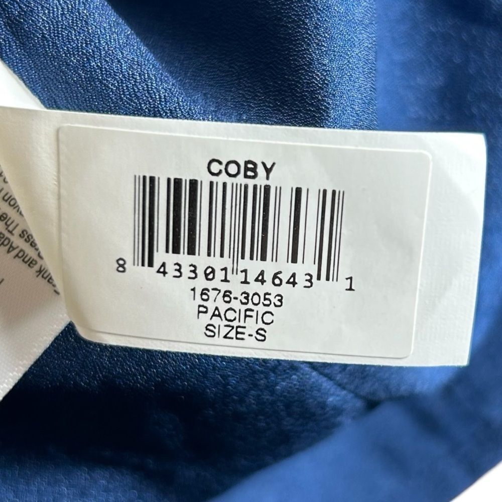 NWT Dress The Population Coby Pacific Blue Long Sleeve Twist Cut Out Dress Small - Picture 7 of 8
